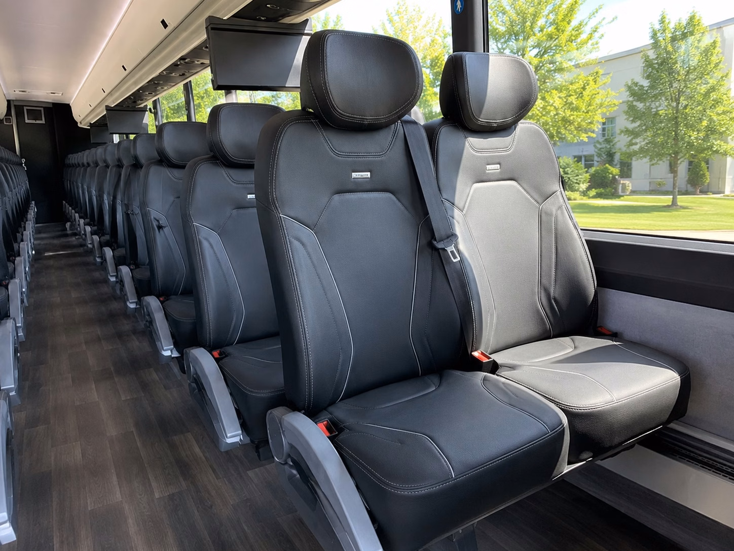 56 passenger charter bus interior