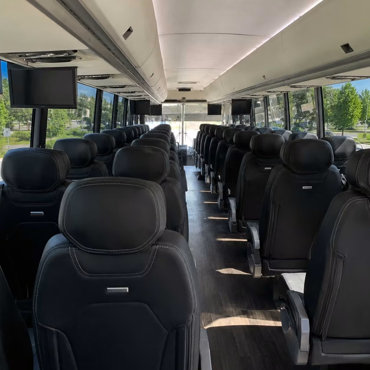 albany charter bus rental interior